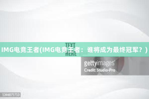 IMG电竞王者(IMG电竞王者：谁将成为最终冠军？)