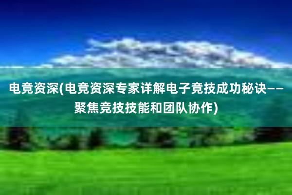 电竞资深(电竞资深专家详解电子竞技成功秘诀——聚焦竞技技能和团队协作)