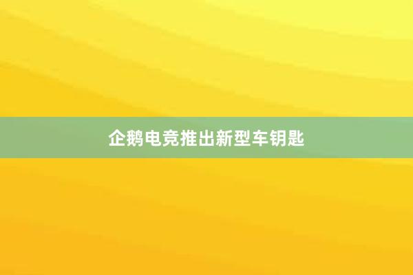 企鹅电竞推出新型车钥匙