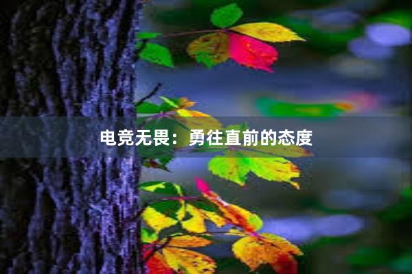 电竞无畏：勇往直前的态度