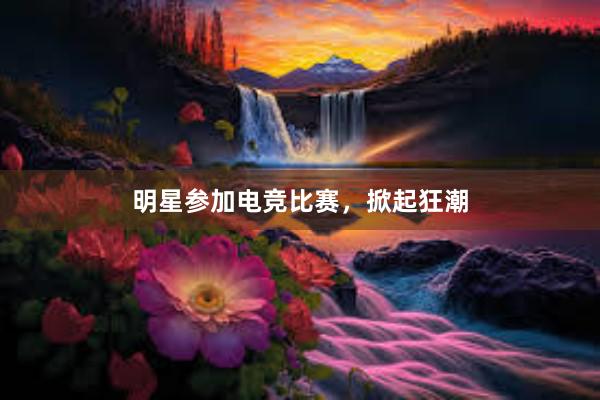 明星参加电竞比赛，掀起狂潮