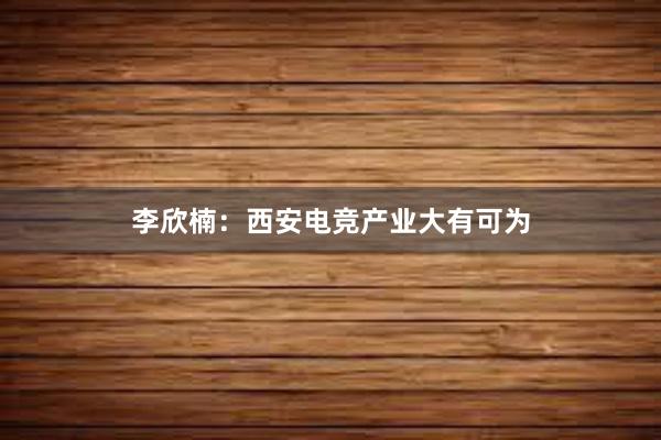 李欣楠：西安电竞产业大有可为