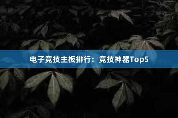 电子竞技主板排行：竞技神器Top5