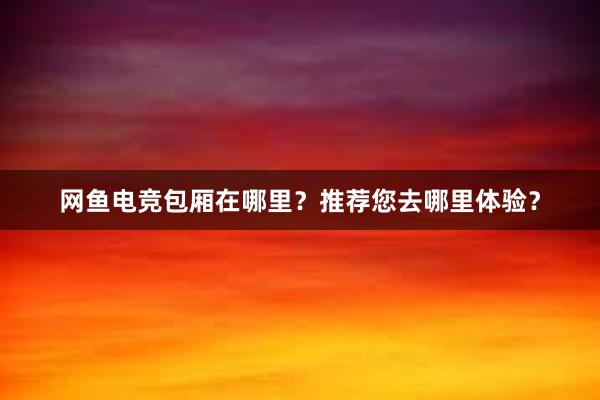 网鱼电竞包厢在哪里？推荐您去哪里体验？