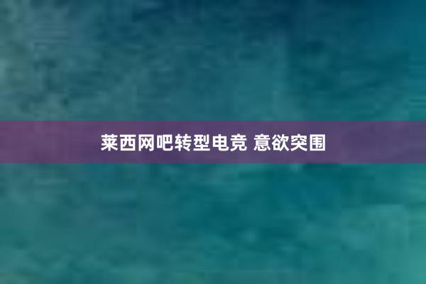 莱西网吧转型电竞 意欲突围