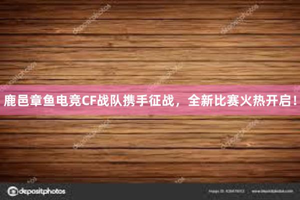 鹿邑章鱼电竞CF战队携手征战，全新比赛火热开启！